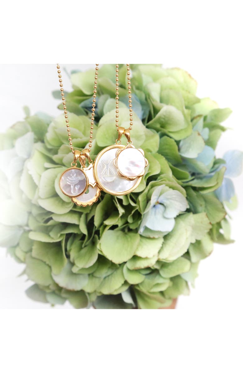 ASHA Zodiac Mother-of-Pearl Pendant Necklace, Alternate, color,