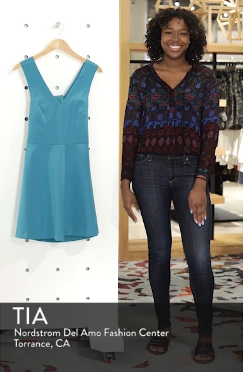 Bianca Back Cutout Fit & Flare Dress, sales video thumbnail