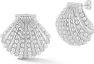 GLAZE JEWELRY Faux Pearl Shell Stud Earrings