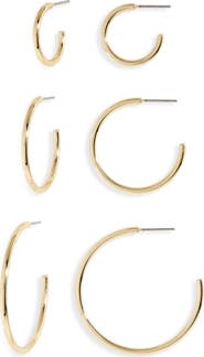 Nordstrom Set of 3 Wire Hoop Earrings