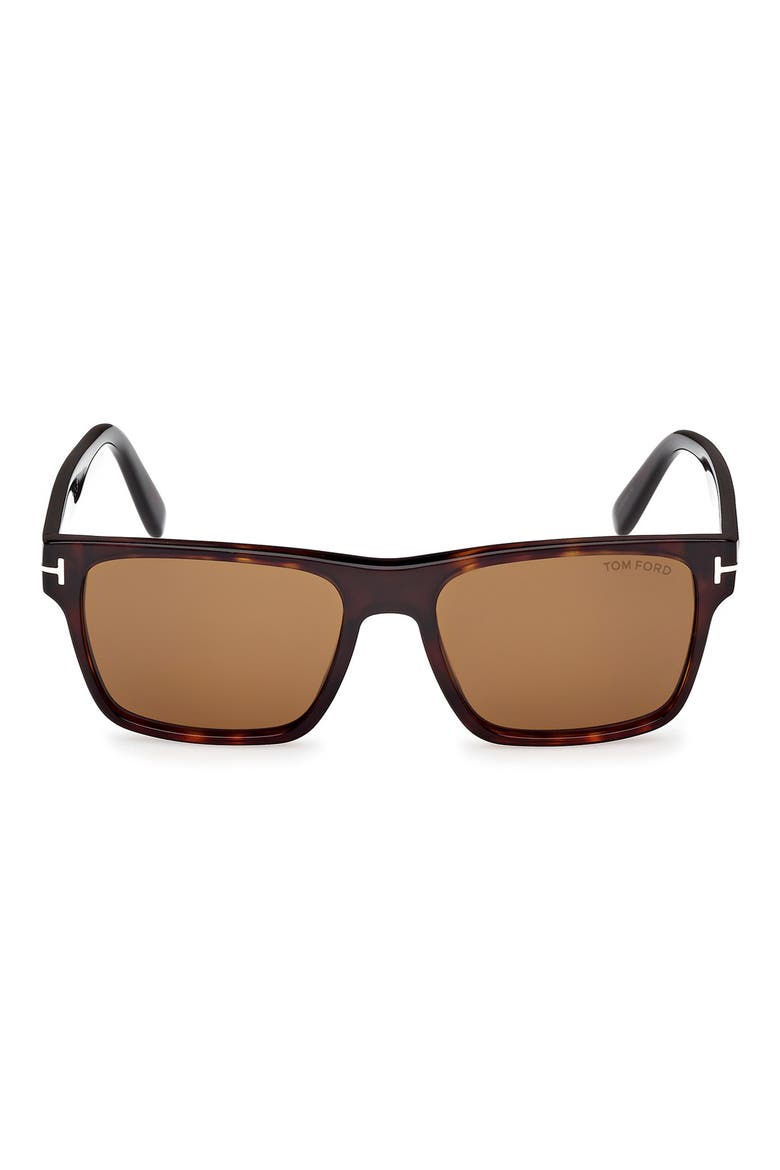 Calder 55mm Square Sunglasses (Nordstrom Exclusive), Main, color, SHINY DARK HAVANA ECO