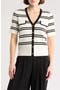 Stripe Short Sleeve Cardigan