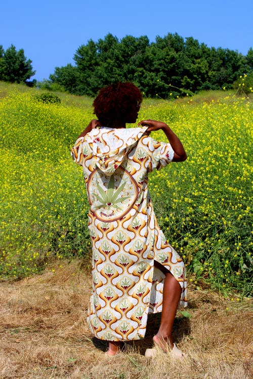 Henelle Hooded Kaftan In Higher State