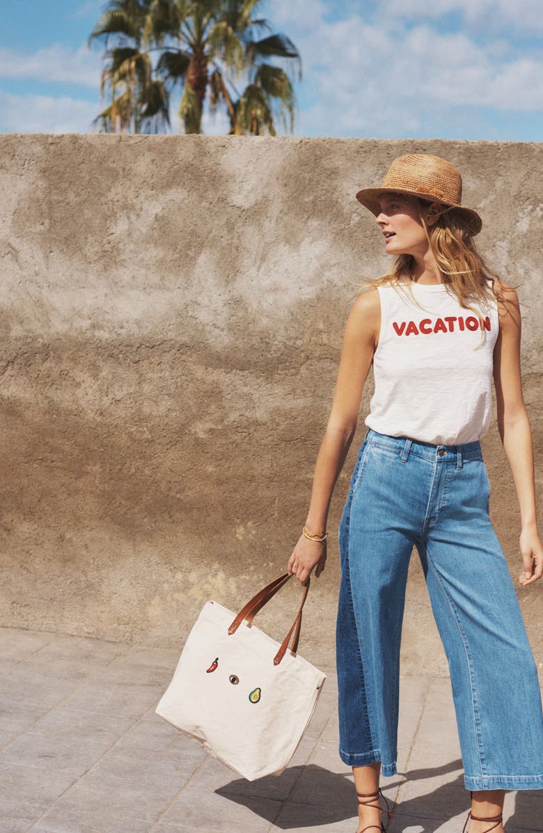 Madewell High Waist Crop Wide Leg Jeans, Alternate, color, 