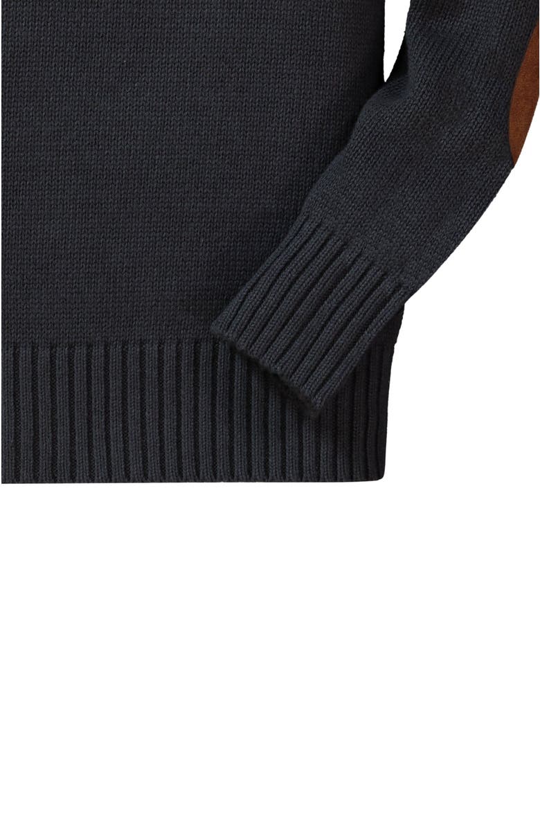 Hope & Henry Baby Boys' Half Zip Pullover Sweater with Elbow Patches, Infant, Alternate, color, 