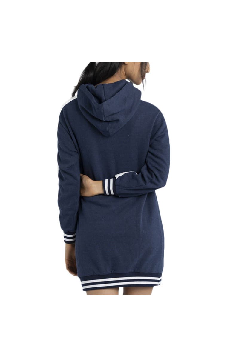 LUSSO Women's Lusso Navy Atlanta Braves Mara Tri-Blend Hoodie Dress, Alternate, color,
