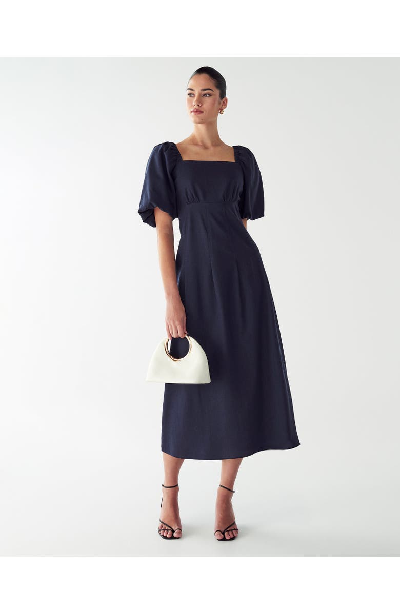 WILLA Meena Midi Dress, Alternate, color, Navy Blue