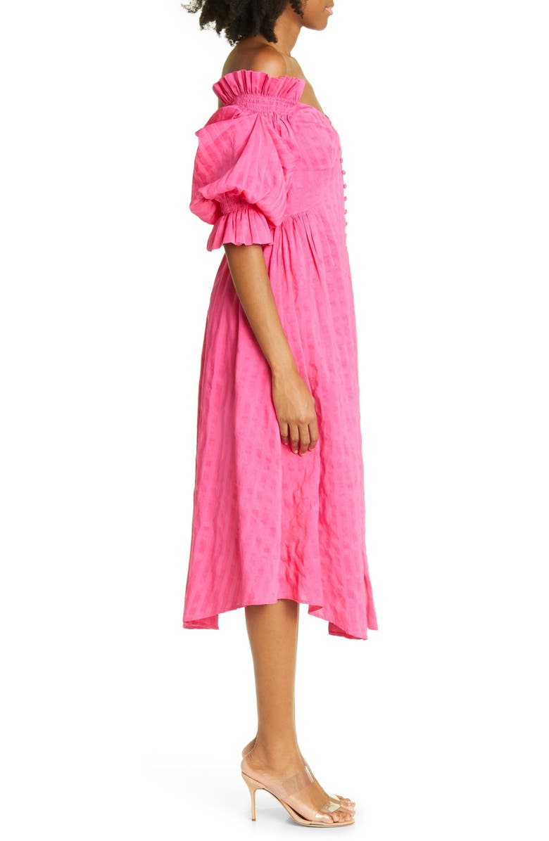 Cult Gaia Simona Off the Shoulder Midi Dress, Alternate, color, 