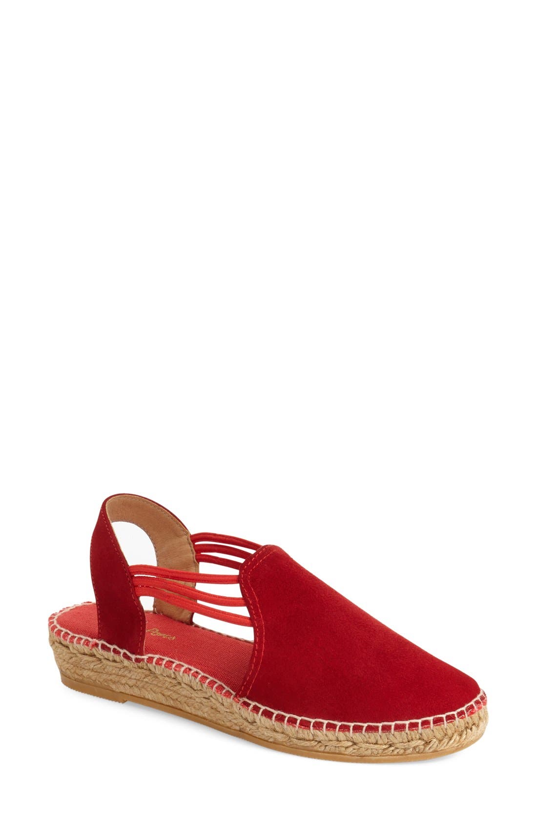 Toni Pons 'Nuria' Suede Sandal, Main, color, Red Suede