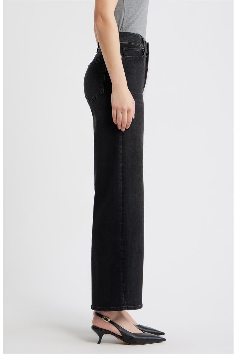 Le Slim Palazzo High Waist Wide Leg Jeans, Alternate, color, BLACK