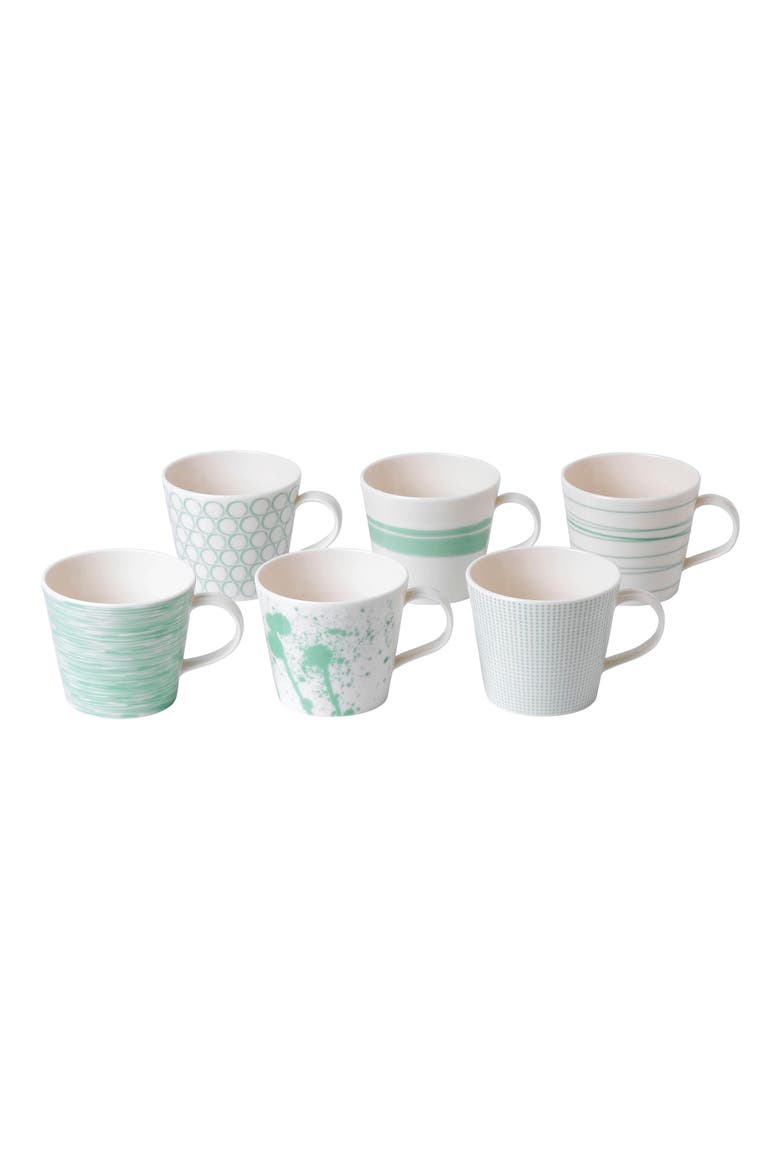 Pacific Mint Dots Set of 6 Mugs, Main, color, ASSORTED