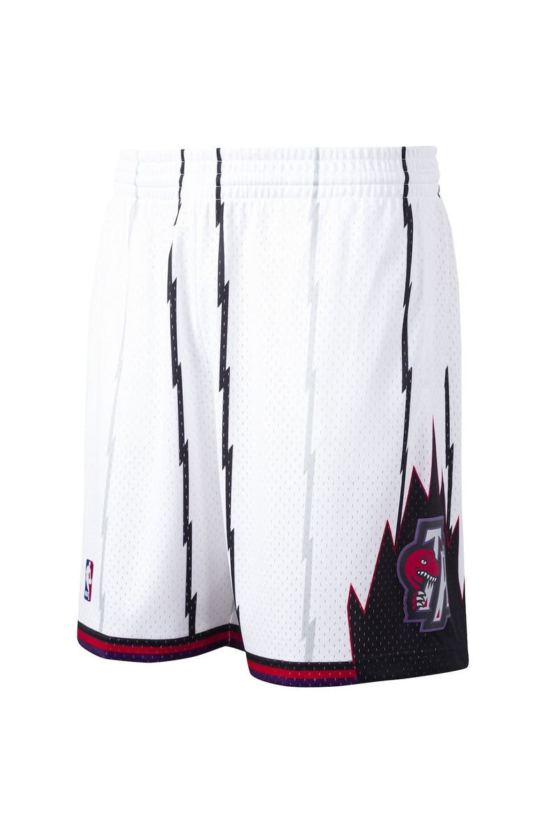 Mitchell & Ness Men's Mitchell & Ness White Toronto Raptors Hardwood Classics Swingman Shorts, Alternate, color,