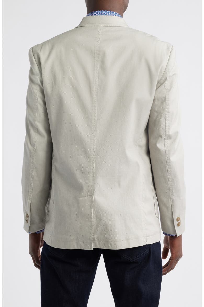Washed Cotton Stretch Dobby Sport Coat, Alternate, color, STONE