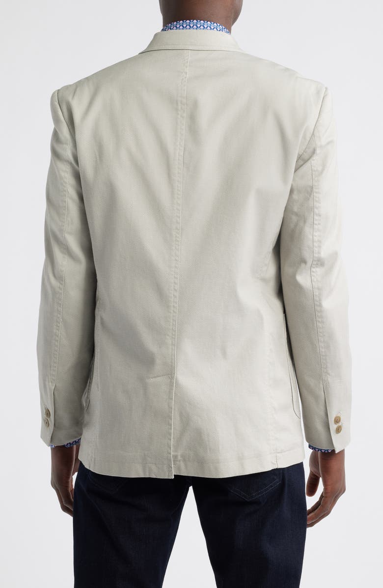 Johnston & Murphy Washed Cotton Stretch Dobby Sport Coat, Alternate, color, Stone