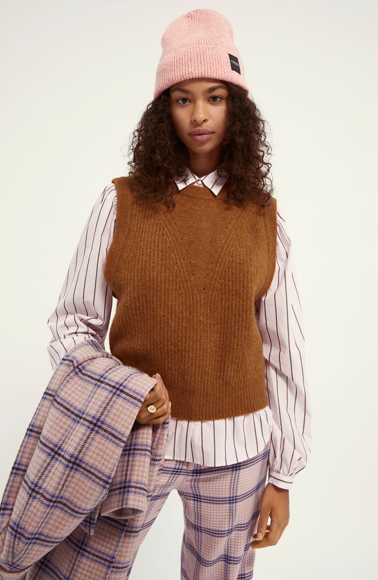 Scotch & Soda Crewneck Sweater Vest, Alternate, color,