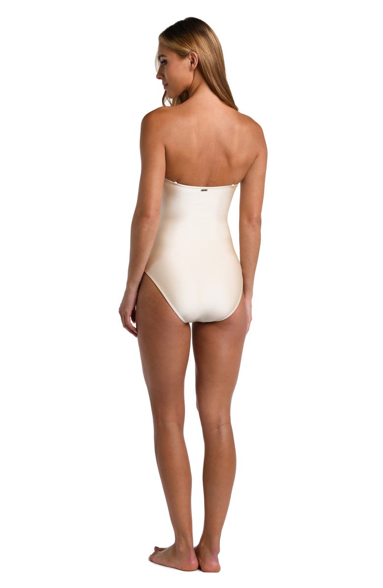 L'AGENCE Lily Cutout Ruched One-Piece Swimsuit, Alternate, color,