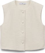 MANGO Tweed Vest