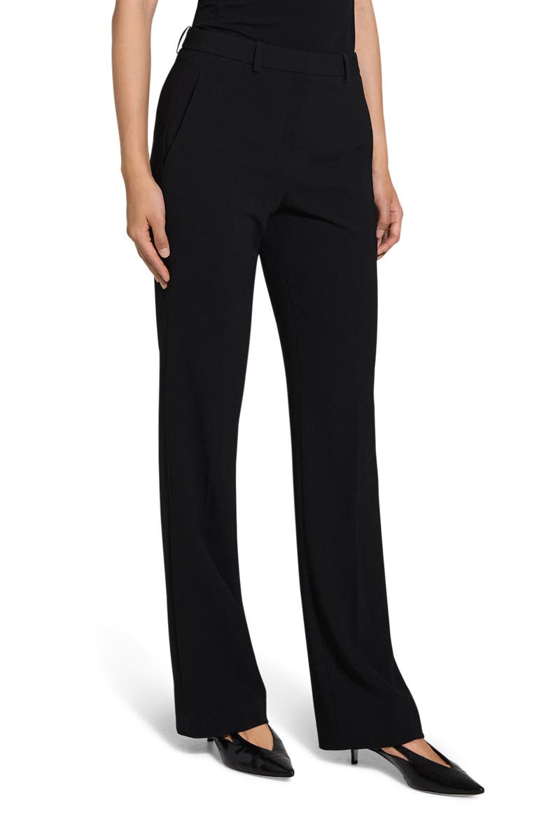 Slim Fit Flare Trousers, Alternate, color, BLACK