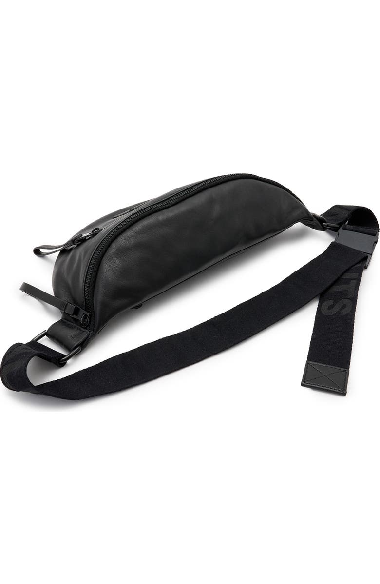 AllSaints Itoko Lambskin Leather Bum Bag, Alternate, color,