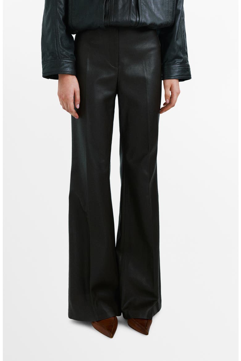 Wide Leg Faux Leather Pants, Main, color, CHOCOLATE