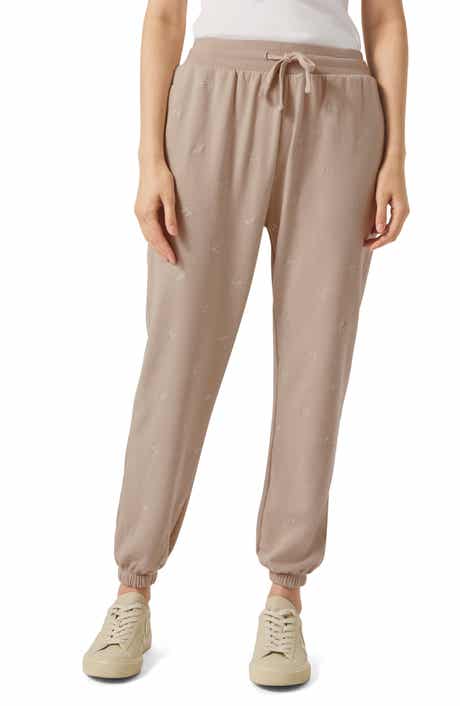 Splendid Elise Floral Embroidered Joggers