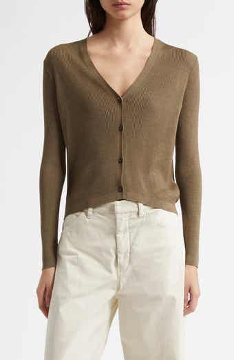 Nili Lotan Nari Silk Rib Cardigan