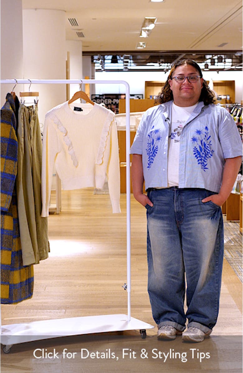 Sable Ruffle Crewneck Sweater, sales video thumbnail