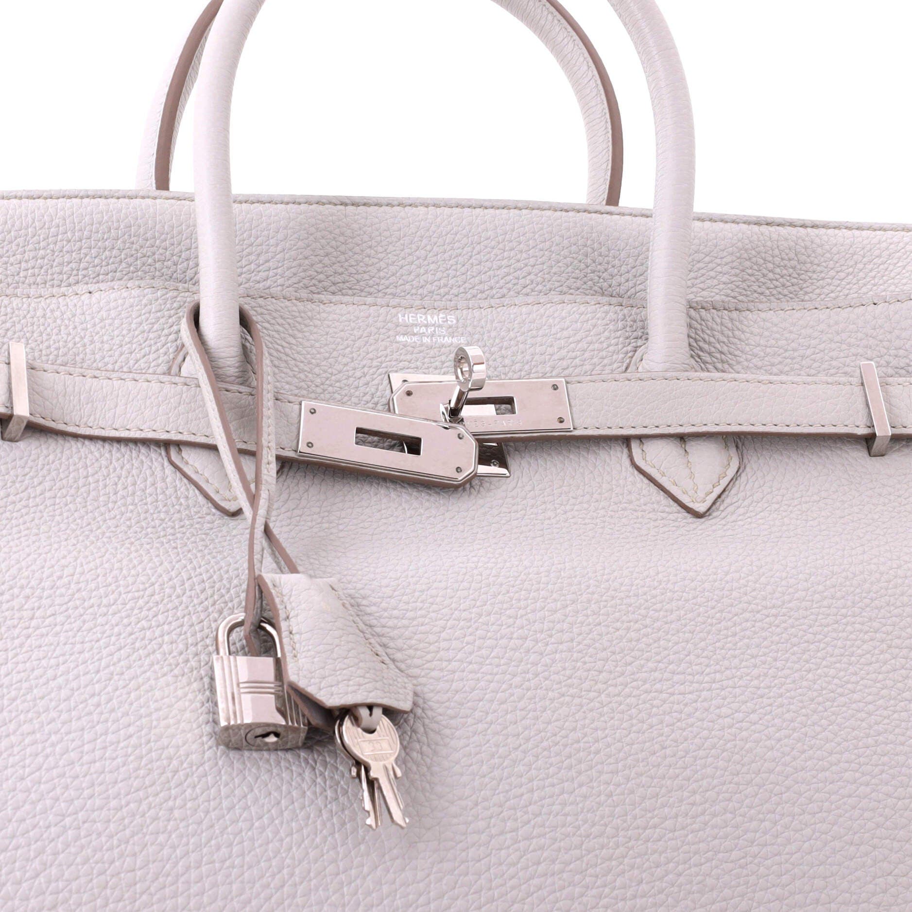 Pre-Owned Hermes Birkin Handbag Grey Togo with Palladium Hardware 40, Alternate, color, Gris Perle