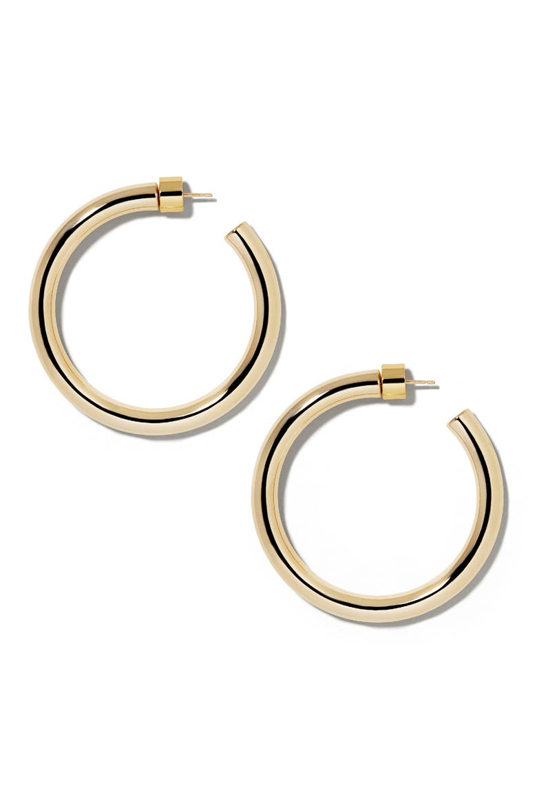 Natasha Baby Hoops, 1.5-Inch, Main, color, GOLD