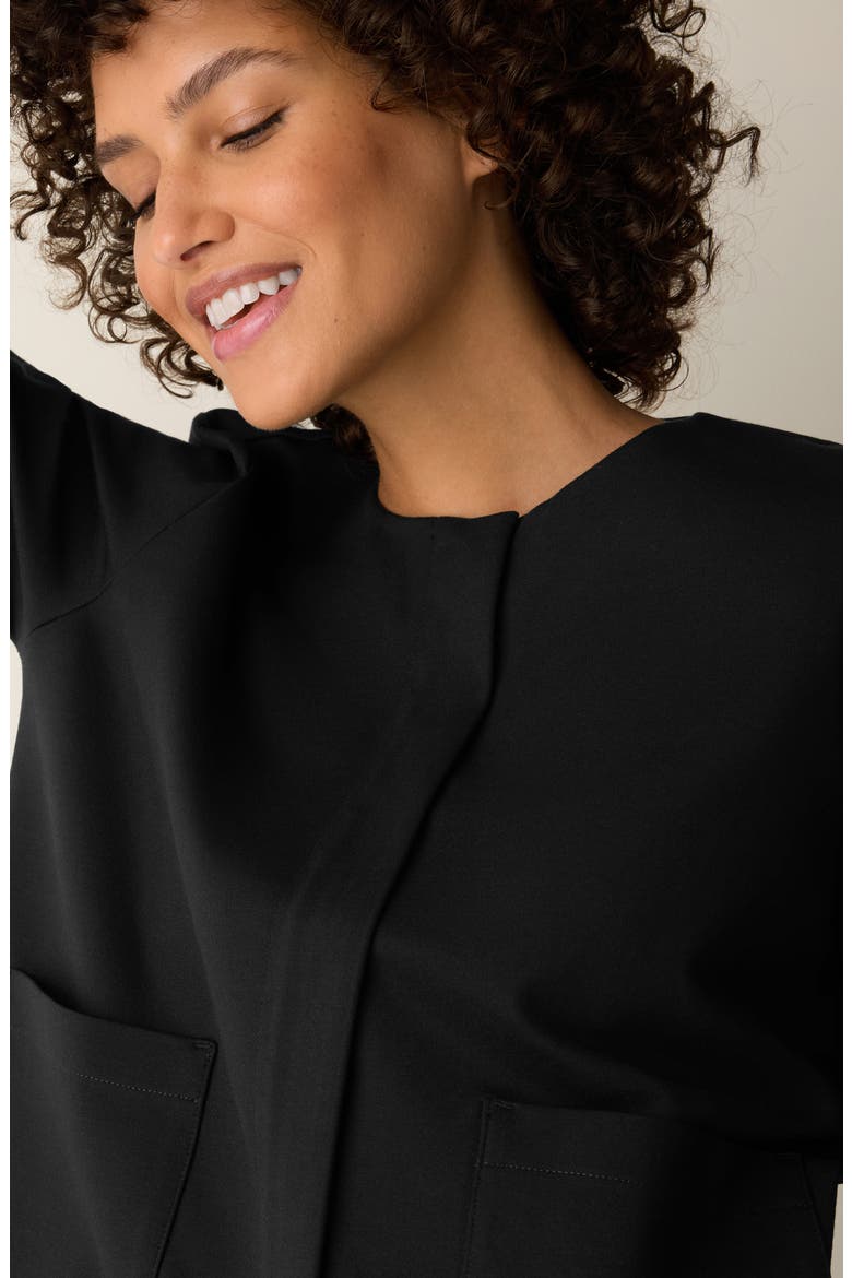 Double Knit Jacket, Alternate, color, BLACK