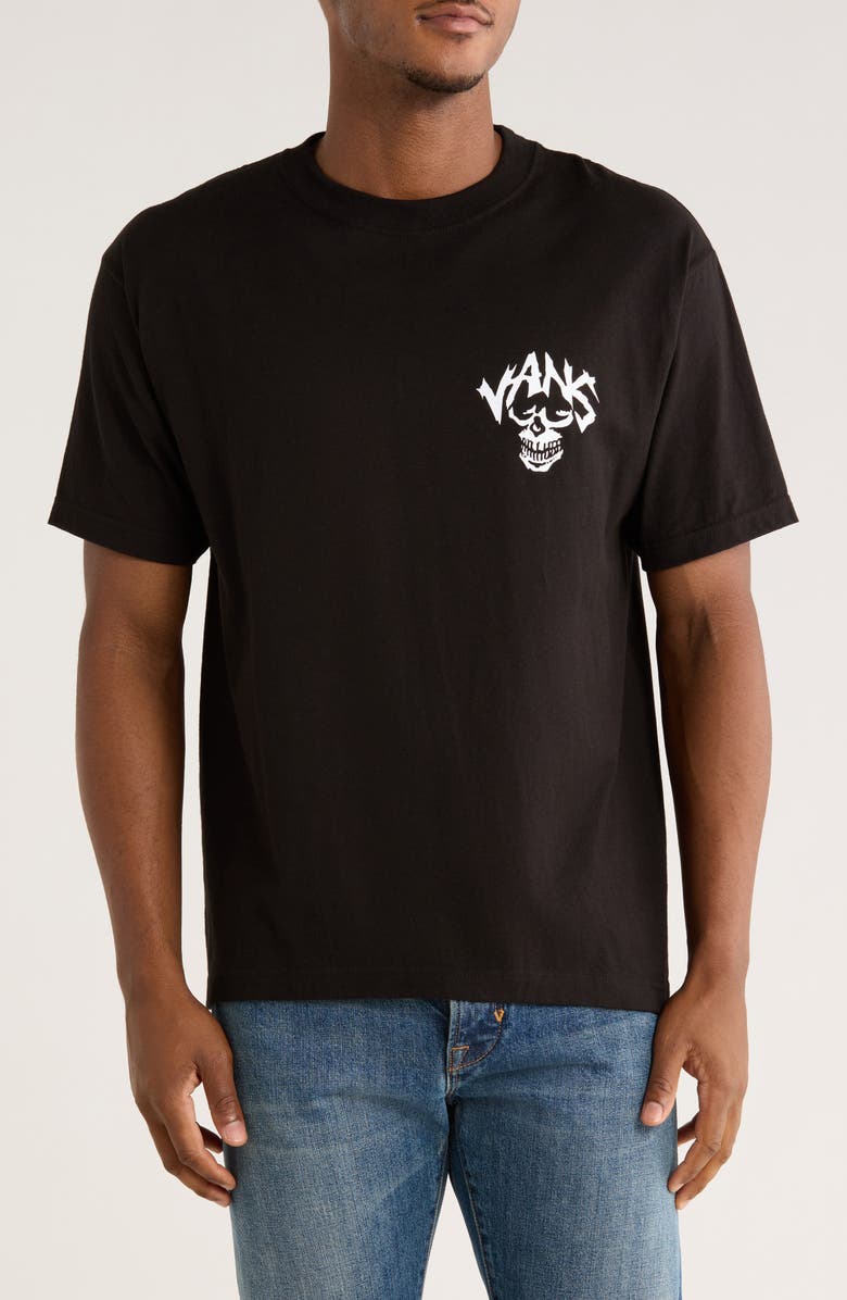 Vans Spirit World Logo Graphic T-Shirt, Main, color, Black