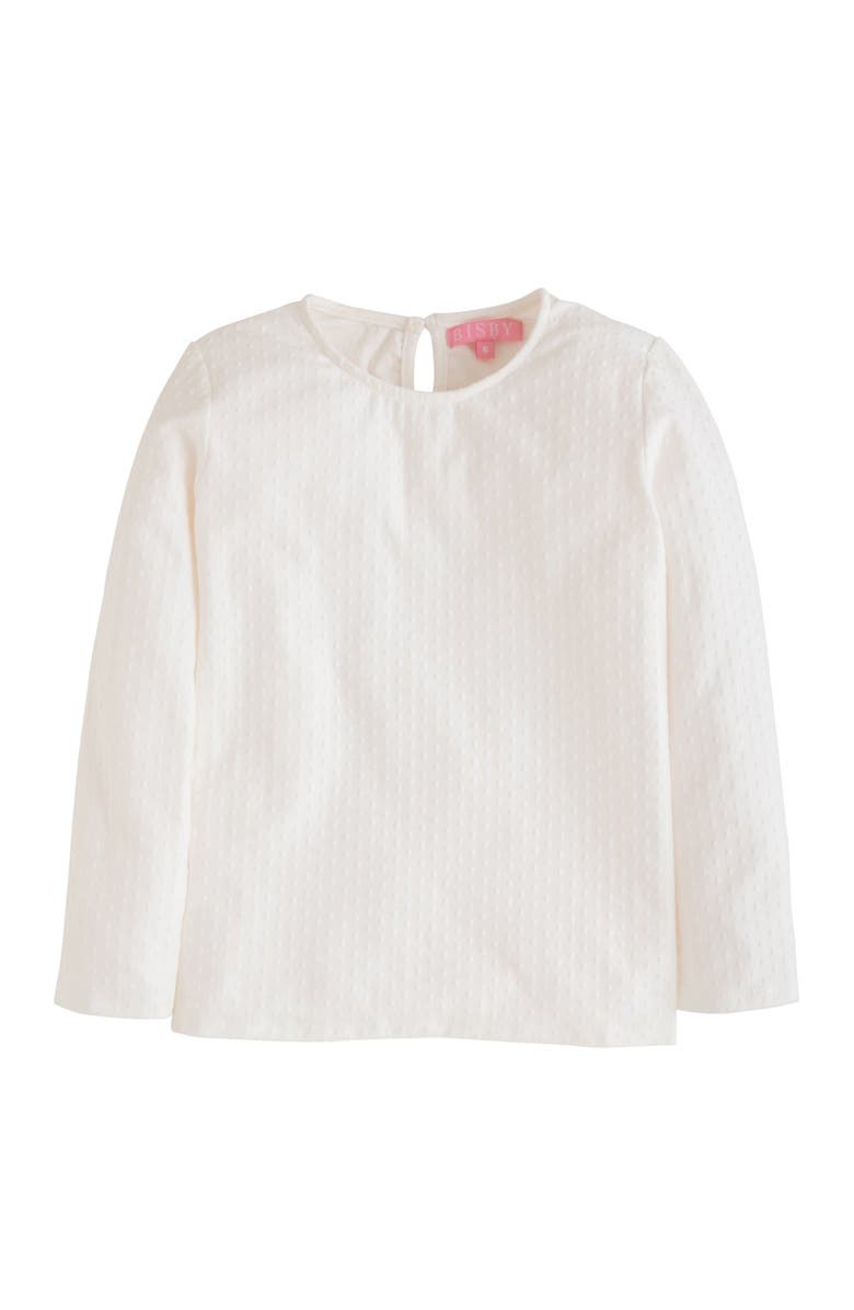 BISBY Kids' Snow Pointelle Essential Tee, Alternate, color, Snow Pointelle
