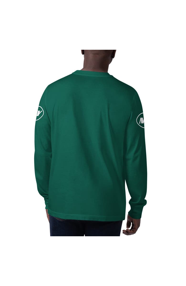 STARTER Men's Starter Green New York Jets Clutch Hit Long Sleeve T-Shirt, Alternate, color, Green