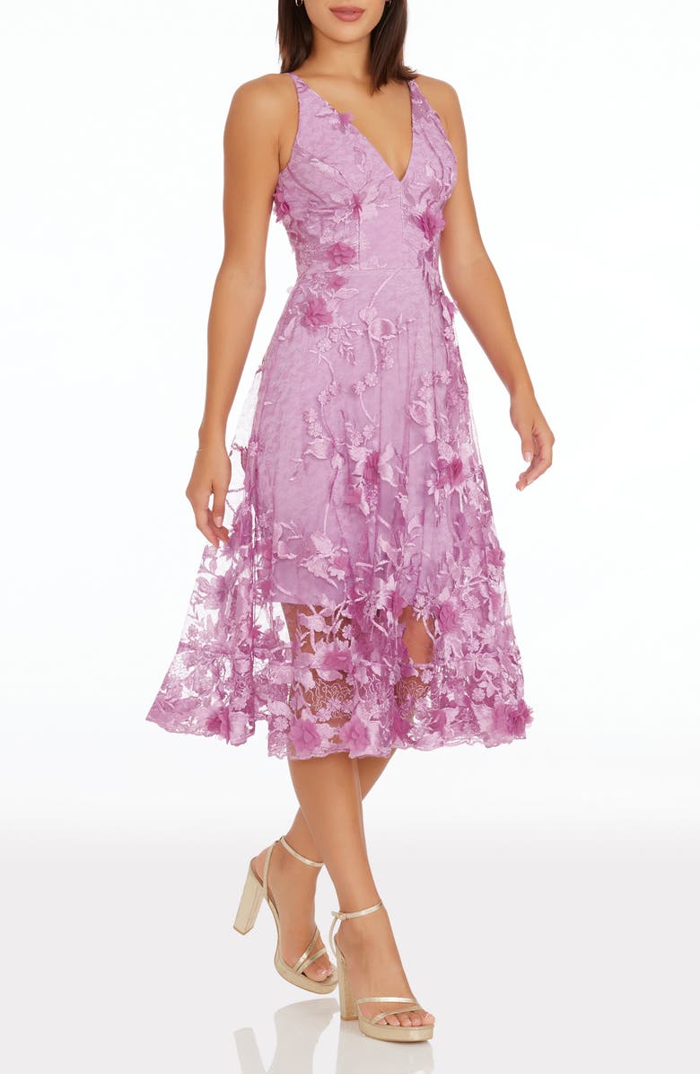 Audrey Embroidered Fit & Flare Dress