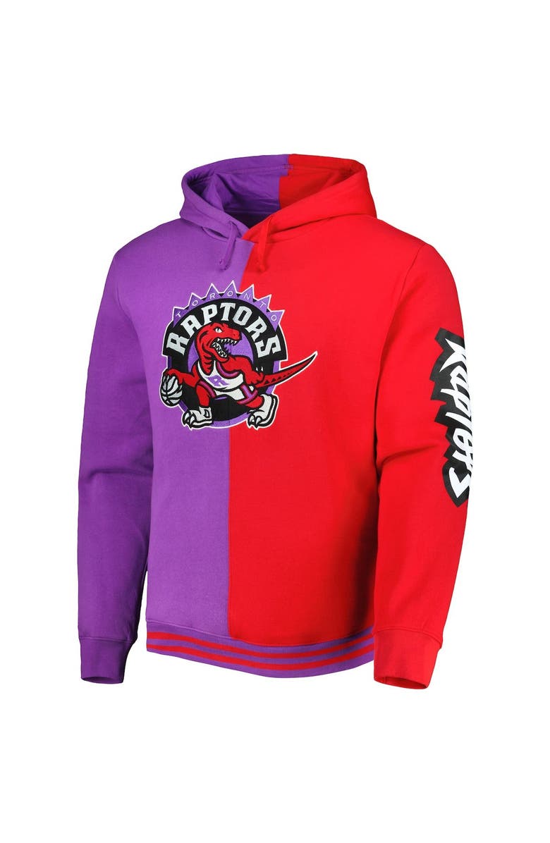 Mitchell & Ness Men's Mitchell & Ness Purple/Red Toronto Raptors Big & Tall Hardwood Classics Split Pullover Hoodie, Alternate, color, Purple