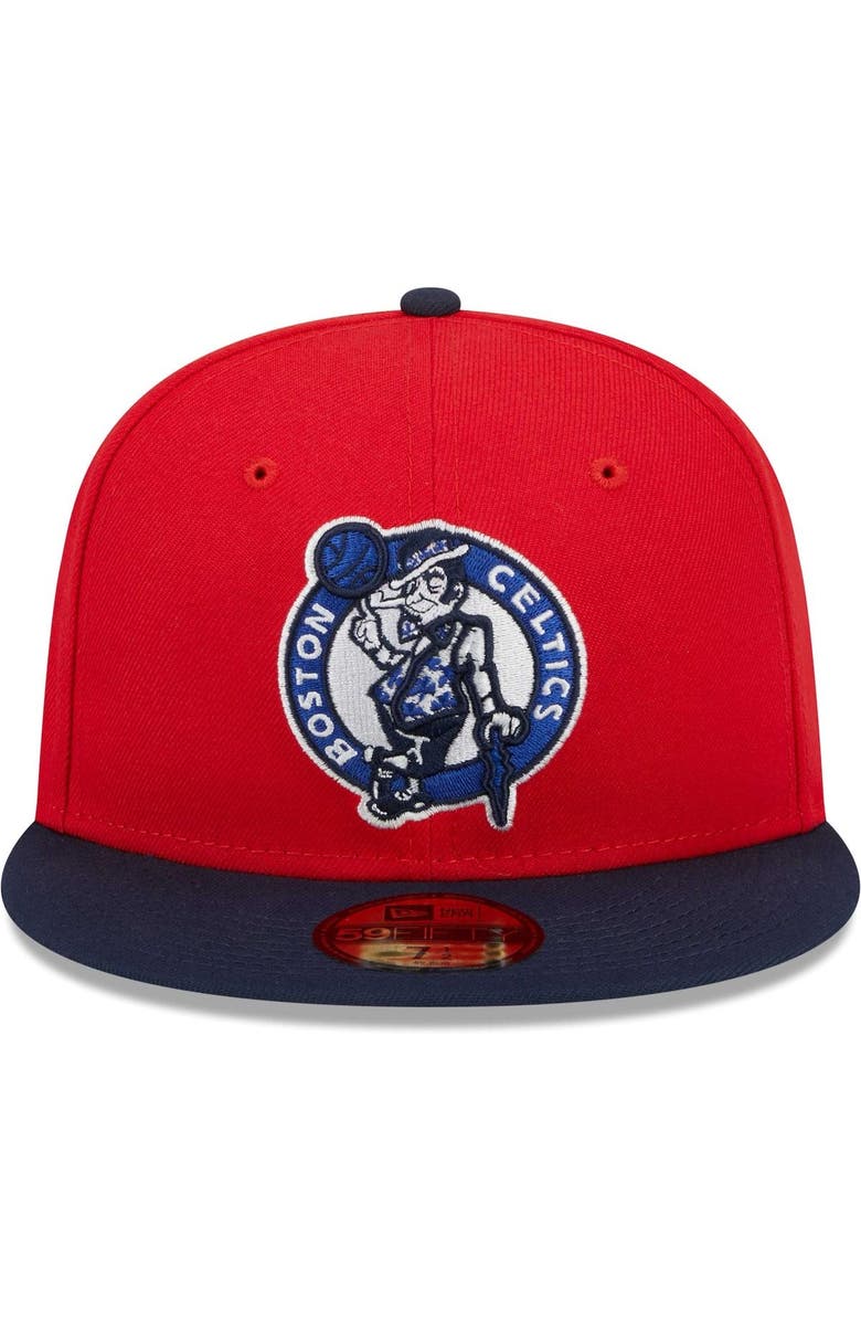 New Era Men's New Era Red/Navy Boston Celtics 59FIFTY Fitted Hat, Alternate, color, 