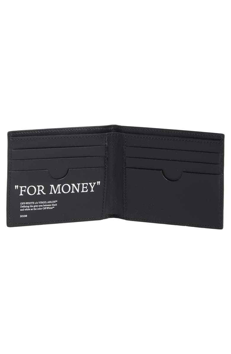Off-White For Money Leather Bifold Wallet, Alternate, color, 