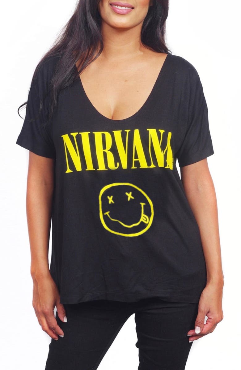 VIP MAMA Nirvana Maternity Graphic Tee & Baby Bodysuit Set, Main, color,