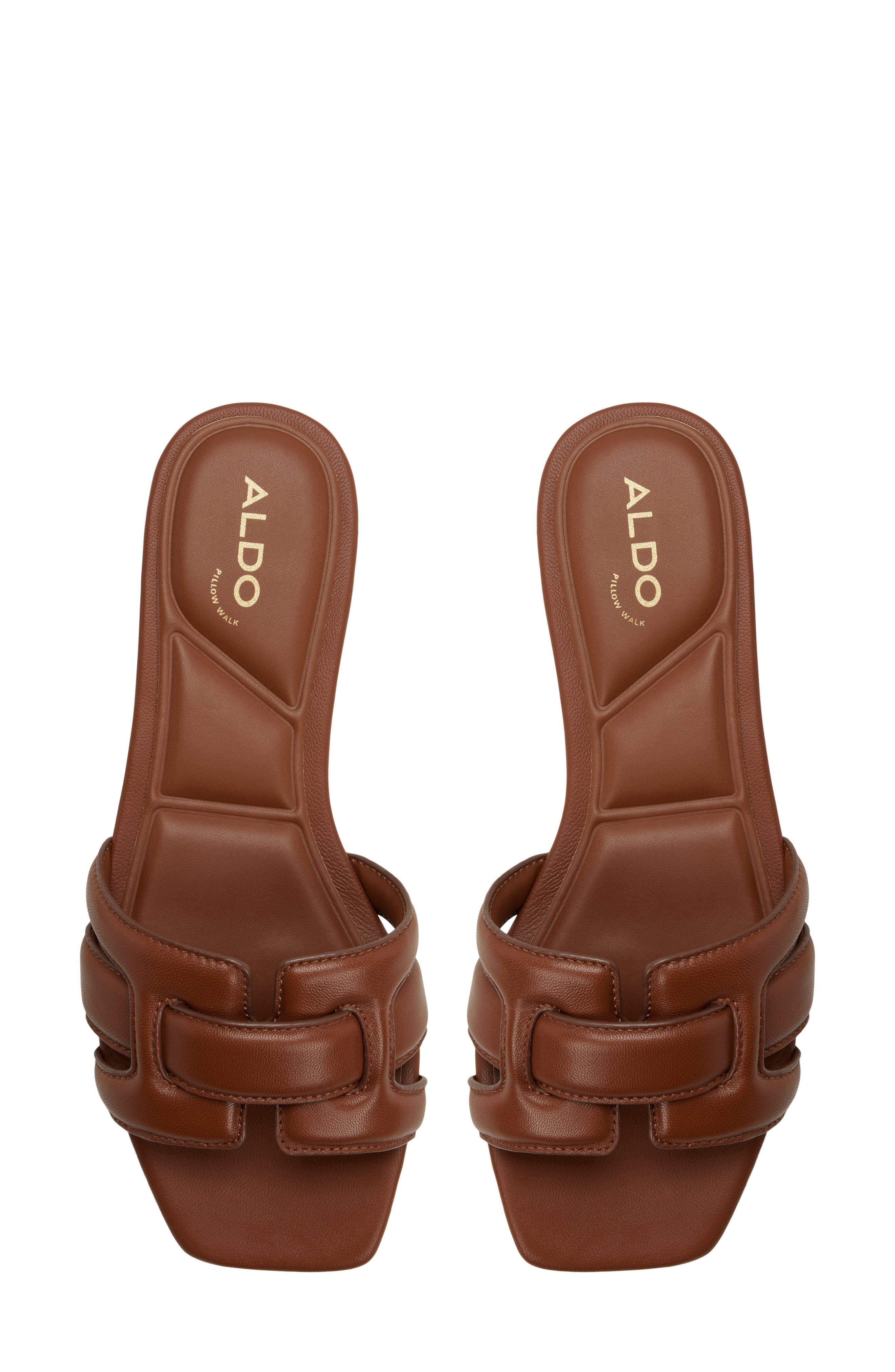 Elenaria Slide Sandal, Alternate, color, MEDIUM BROWN