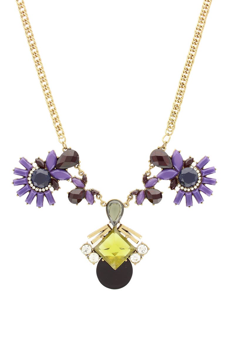 Judith Detail Necklace, Main, color, BURNISHED GOLD / MULTI