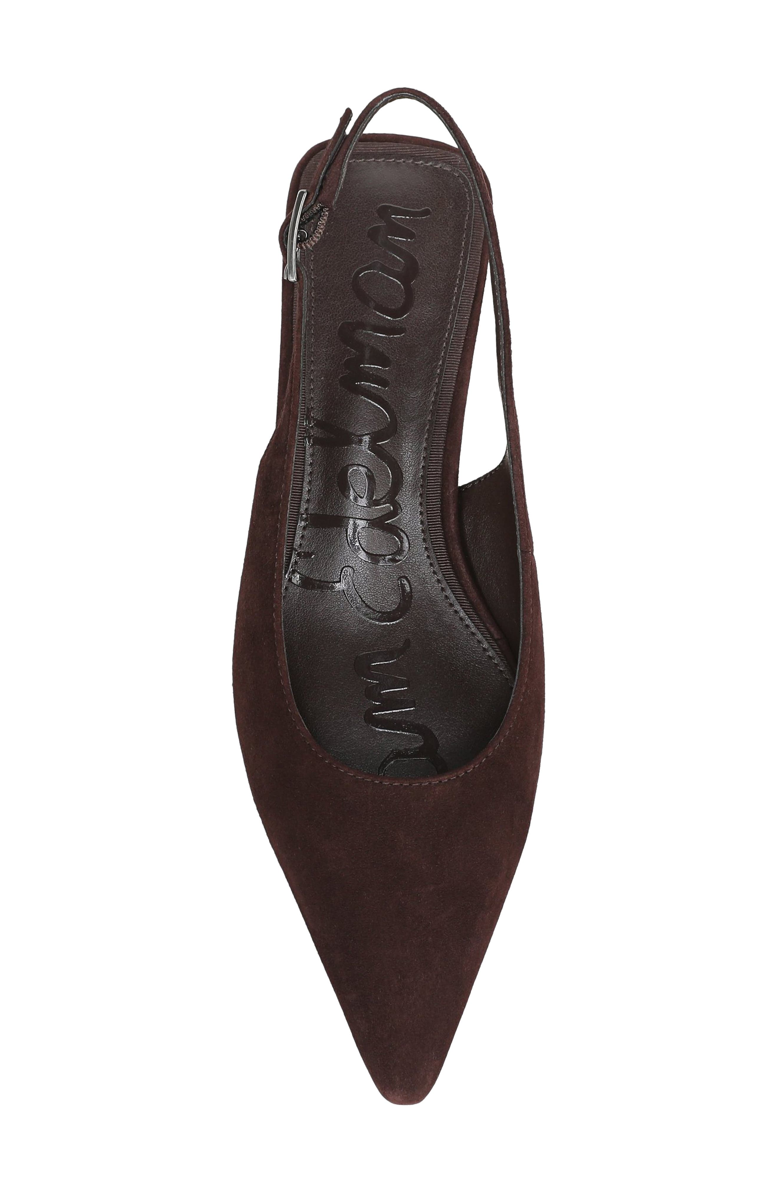 Netty Slingback Pointed Toe Flat, Alternate, color, CAFE NOIR