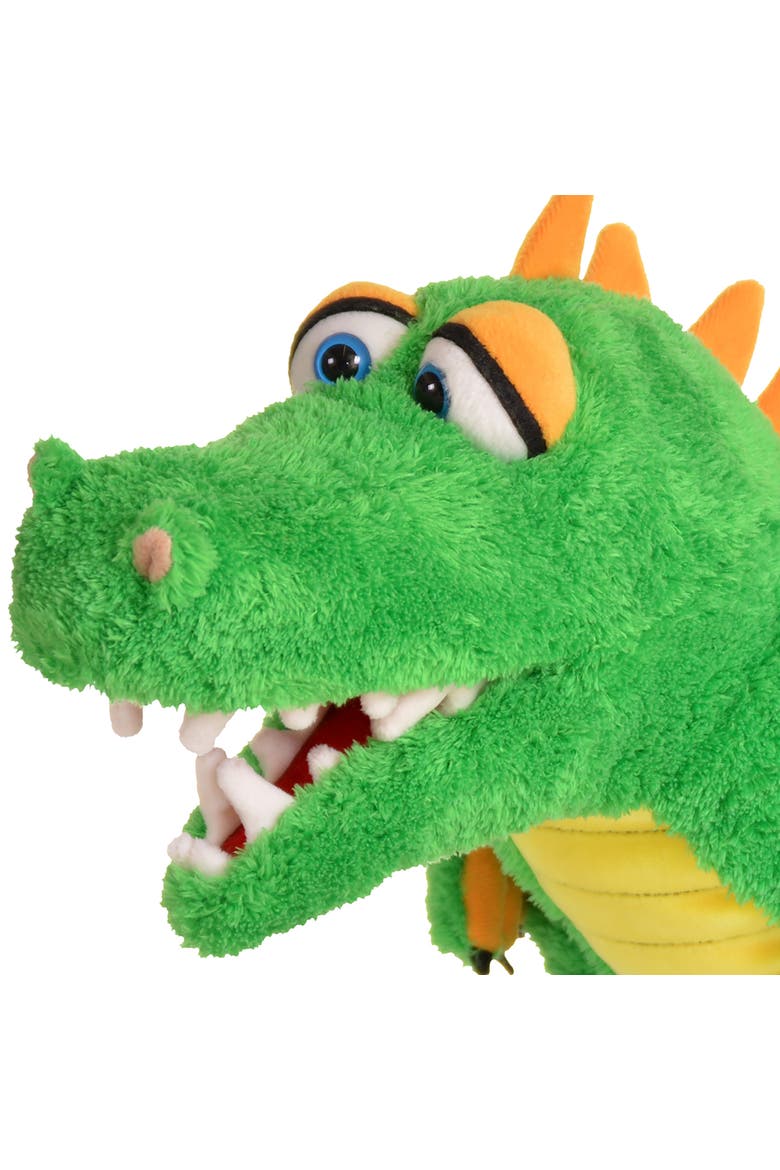 Later Gator The Green Alligator 17 Inch Plush Hand Puppet, Alternate, color, Green