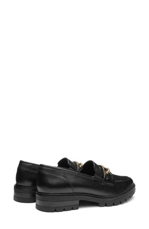 Ara Camellia Lug Sole Bit Loafer In Black