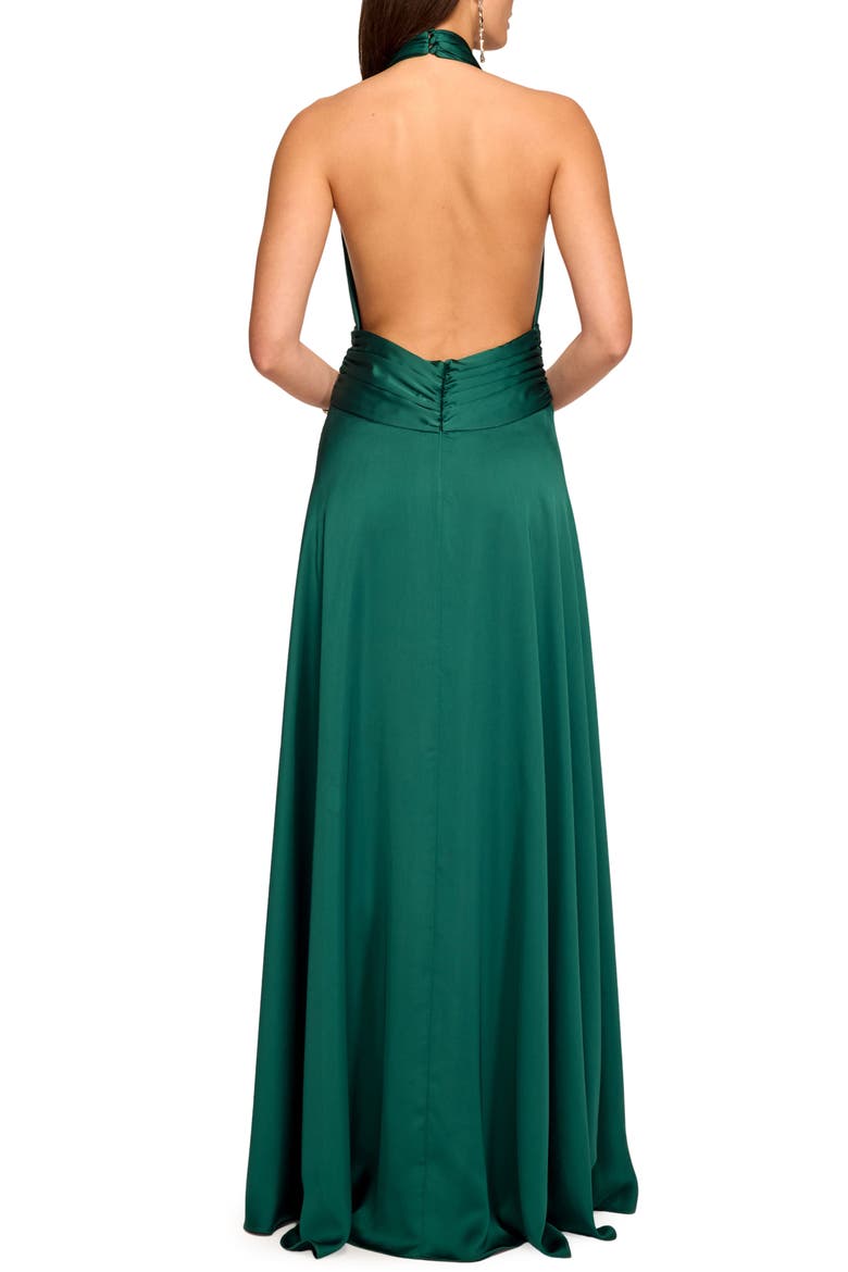 Jasmine Halter Gown, Alternate, color, DEEP EMERALD