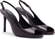 MANGO Slingback Peep Toe Pump