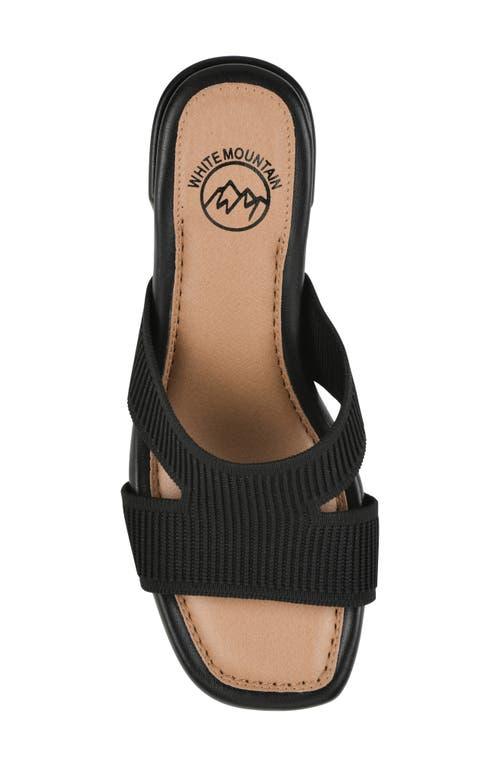 Cliffs By White Mountain Milled Sandal In Black Fabric