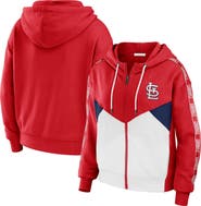 WEAR by Erin Andrews Women's WEAR by Erin Andrews Red/White St. Louis Cardinals  Color Block Full-Zip Hoodie