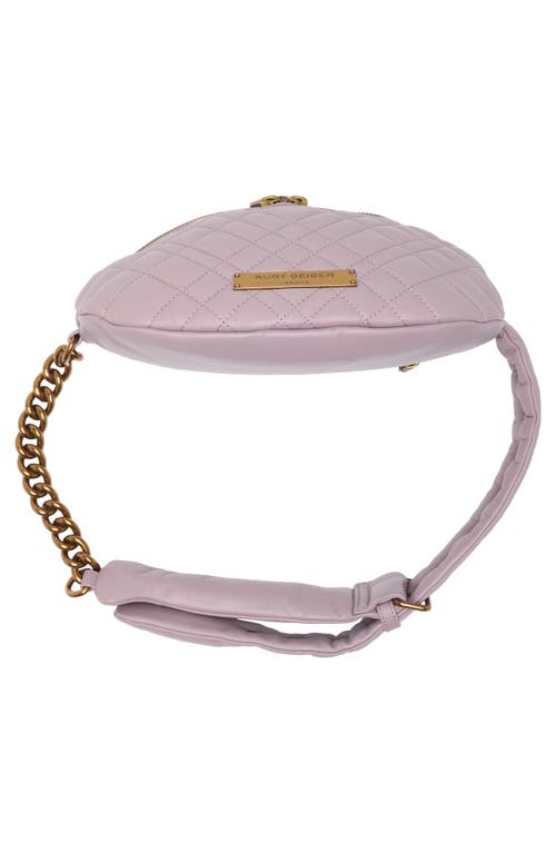 Kurt Geiger London Brixton Leather Belt Bag In Light/pastel Purple