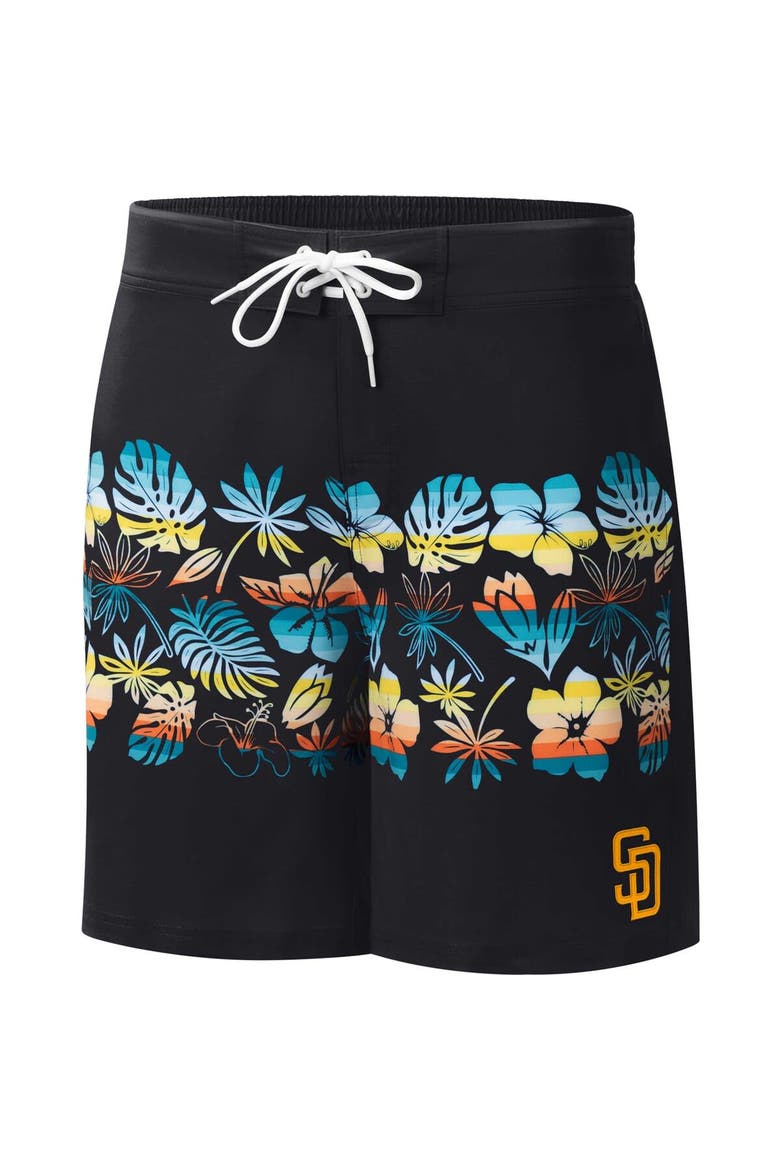 Men's G-III Sports by Carl Banks  Black San Diego Padres Breeze Volley Swim Shorts, Alternate, color, Black