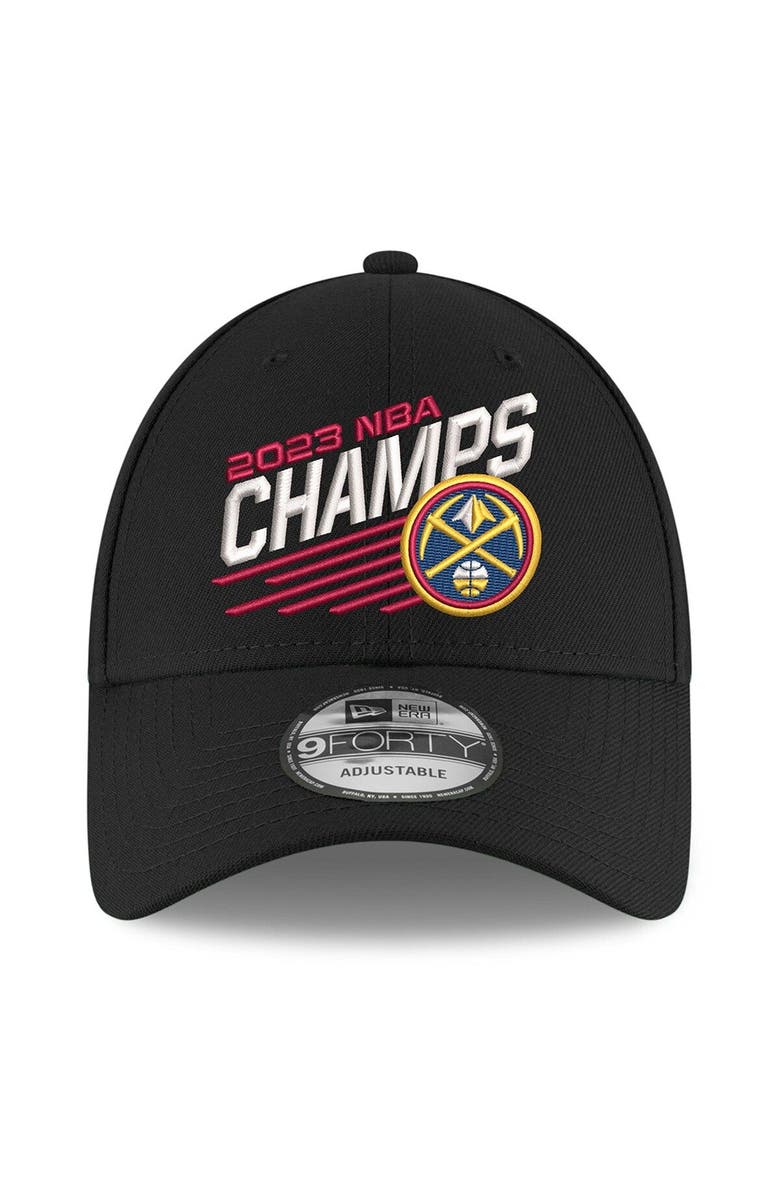 New Era Men's New Era Black Denver Nuggets 2023 NBA Finals Champions Slant Fast 9FORTY Adjustable Hat, Alternate, color, 